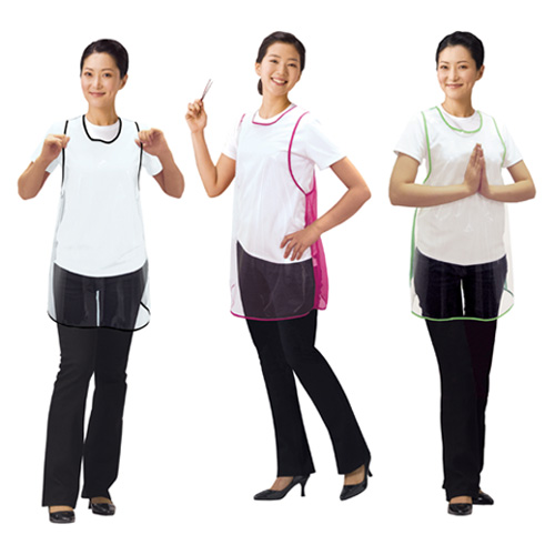 메쉬 투명 앞치마